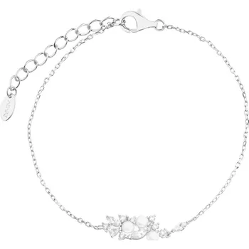 Náramek Stříbrný náramek s perlami a zirkony - AP535-9389