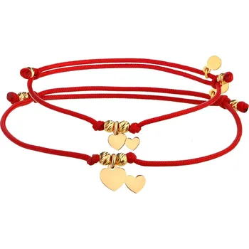 Náramek Náramky s prvky z pozlaceného stříbra pro maminku a dceru - sada - srdce - KPL532-2490