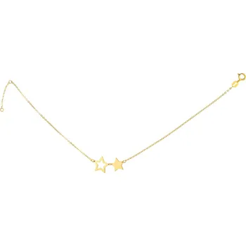 Náramek Zlatý náramek, anker - hvězdy - AP533-8088