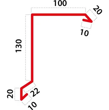 STATO ST3 - závětrná lišta horní r.š.312mm/2m Povrchová úprava: Pozink