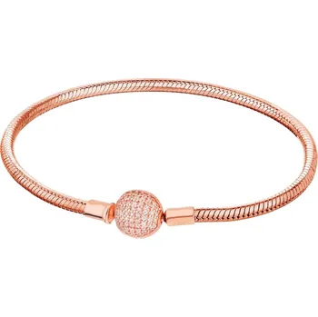 Náramek Pozlacený stříbrný náramek Beads se zirkony - kulička - AP534-1491