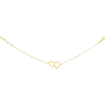 Náramek Zlatý náramek, anker - srdce - AP529-6885