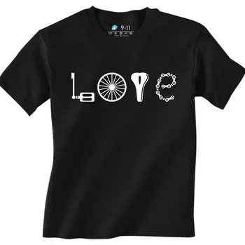 Dívčí tričko Dětské tričko Love kolo (Od 3 do 13 let) (Velikost: 3-4, Barva: Černá)