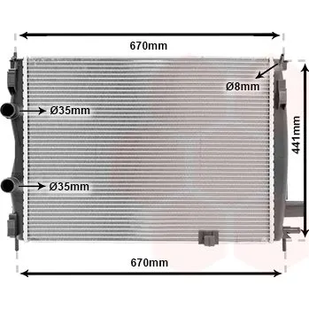 Chladič motoru Chladič, chlazení motoru VAN WEZEL 13002287