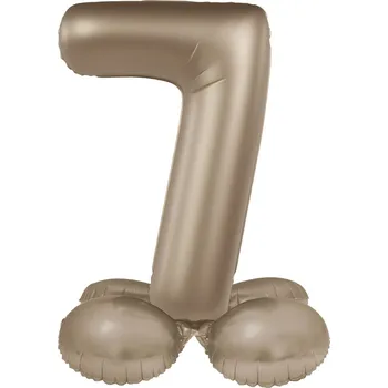 Balónek Folat Balónek fóliový samostojný číslo 7 Starlight Gold, saténový lesk 41 cm
