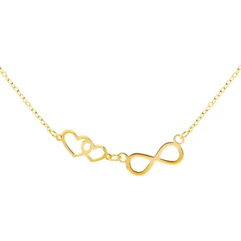 Náhrdelník Zlatý náhrdelník, anker - nekonečno, srdce - AP535-6262