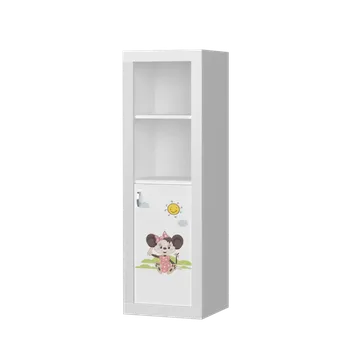Dětská skříň Regál FILIP I malý s motivem MYŠKA MINNIE (Bílá)
