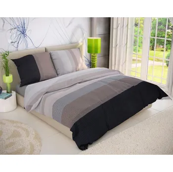 Povlečení Kvalitex Francouzské bavlněné povlečení 240x200, 70x90cm NEPTUNE hnědé