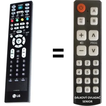 Dálkový ovladač LG 6710900010W náhradní dálkový ovladač pro seniory