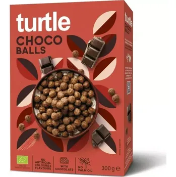 Turtle Čokoládové kuličky Bio celozrnné snídaňové cereálie 300 g