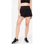 DOMYOS Dámské fitness kraťasy 2 v 1 černé S ČERNÁ