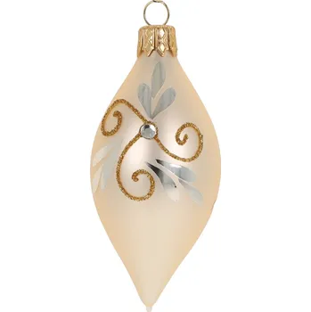 Vánoční ozdoba OZDOBA Oliva elegance - šampaň
