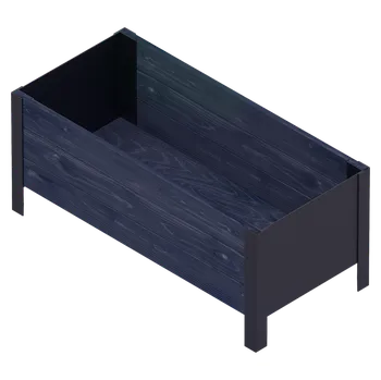 Truhlík Truhlík Modernbox, dřevo, kov, černá, 78 × 36 × 32 cm RMO-0780X0360X320-BK