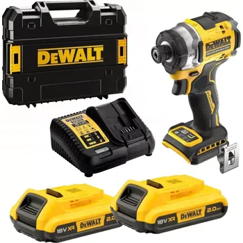 DCF860D2T DeWALT Kompaktní bezuhlíkový rázový utahovák 1/4", 282Nm, XR 18V, 2x 2,0Ah Li-Ion, TSTAK