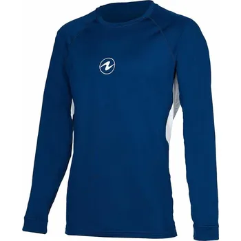 Sport Aqualung Pánské lycrové triko Aqua Lung LOOSE FIT modrá/bílá dlouhý rukáv S + DÁREK