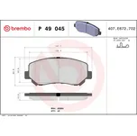 Sada brzdových destiček, kotoučová brzda BREMBO P 49 045