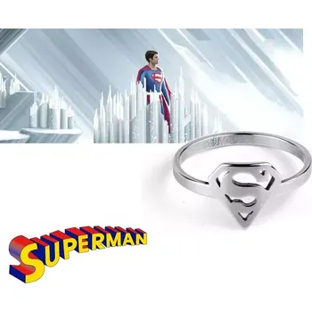 Seriál DC Comics ocelový prsten Superman Logo stříbrný Velikost 8