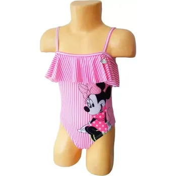 Dívčí plavky Dívčí plavky jednodílné Minnie 52448362 růžové (dívčí plavky s volánkem na hrudi)