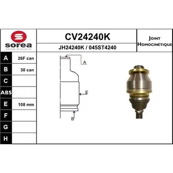 Autodíl Sada kloubů, hnací hřídel EAI CV24240K