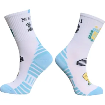 Míčový sport Numberoplus Dětské fotbalové ponožky Argentina - Lionel Messi 10 Cup Velikost: EUR :24-27(16-18cm)