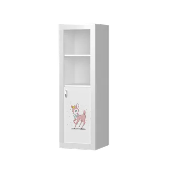 Dětská skříň Regál FILIP I malý s motivem MEDVĚDÍ SLEČNY (Bílá)