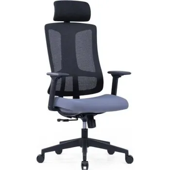 Židle kancelářská Slide, hlavová opěrka, šedá