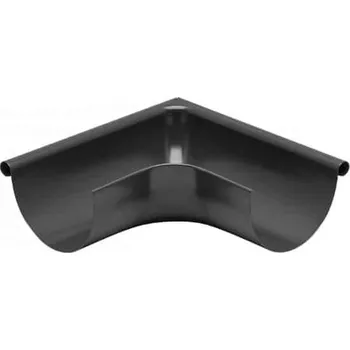 okap Vnější roh žlabu lisovaný 330mm, černý RAL 9005