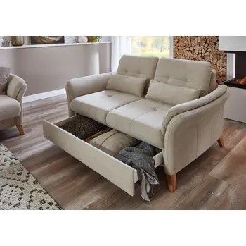 Pohovka Pohovka 2-sed s nastavitelnou hloubkou sedáku a zásuvkou HEDEN