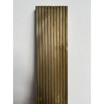 Terasové prkno Terasové prkno, borovice 25 x 130 mm - drážkované, impregnované Délka prkna: 3 m