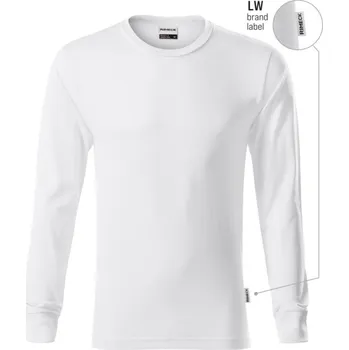 Pánské tričko RIMECK Tričko Resist LS R05, dlouhý rukáv, unisex MAL-R05LW17 2XL Bílá (s labelem)