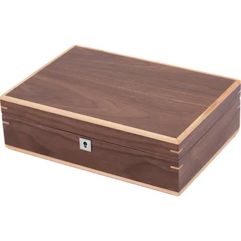 Box na hodinky Dřevěná krabička na hodinky z ořechového dřeva - 10 hodinek - Warren Asher