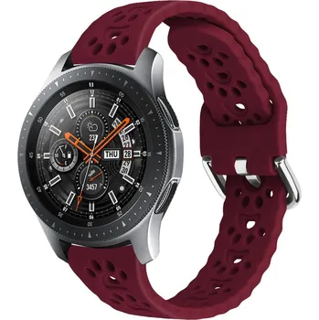 Chytré hodinky Řemínek s perforovanými pacičkami a přezkovým zapínáním 20mm Barevná varianta: Vínový