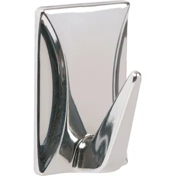 Věšák Walteco Samolepicí háček QF4, plast, chrom Množství: 5 ks