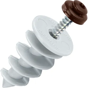 Hmoždinka ZOFITHERM NI Kotvící hmoždinka lišty nopové fólie do zateplení - HNĚDÁ 8017, 6 ks/bal - Balení 6 ks