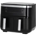 Severin 2453 dvojitá fritéza, horkovzdušný, ochrana proti přehřátí, funkce časovače, černá, stříbrná