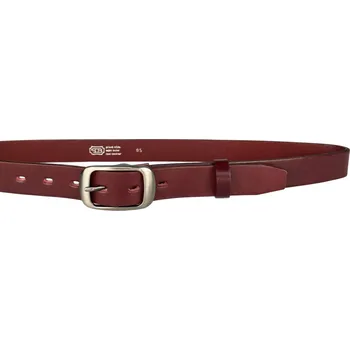 Opasek PENNY BELTS Kožený opasek 30-190-95 bordó - 90 cm