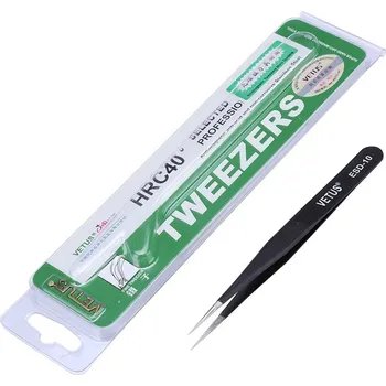 Kosmetická pinzeta Pinzeta antistatická VETUS ESD-10 rovná špičatá