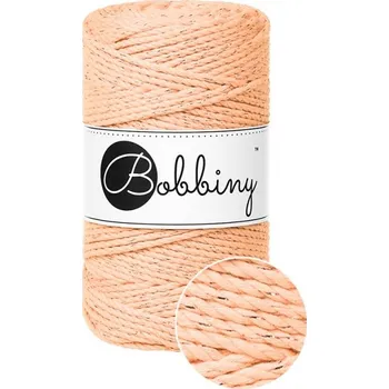 Příze Bobbiny bavlněná šňůra na macramé 3ply REGULAR UNICOLOR Peach Fuzz