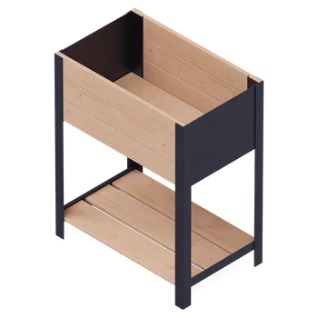 Truhlík Truhlík Modernbox, dřevo, kov, hnědá, černá, 58 × 36 × 72 cm RMO-0580X0360X720-BW