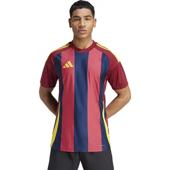 Fotbalový dres Adidas STRIPED 24 vínovo tmavě modro žlutá Velikost: 152