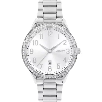 Hodinky MINET Náramkové stříbrné dámské hodinky Avenue s čísly MWL5317 (POŠTOVNÉ ZDARMA!! )
