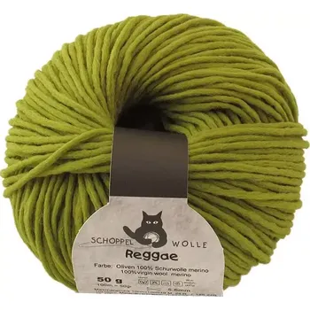 Příze Schoppel Wolle Reggae 6683 Oliven (Příze merino Reggae 6683 Oliven)