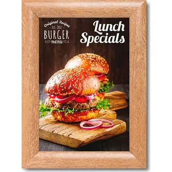 Rám na obraz Klaprám A5, ostrý roh, 25 mm, barva Dřevo