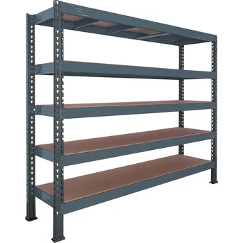 regál Nekonečný průmyslový regál Trestles RNC 2000x1600x800, nosnost 4000 kg, 5 polic Barva: šedá