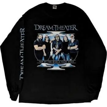 Zahraniční hudba Merch Dream Theater: Dream Theater Unisex Long Sleeve T-shirt: Band Photo Totw Tour 2022 (back Print & Ex-tour) (x-large) XL