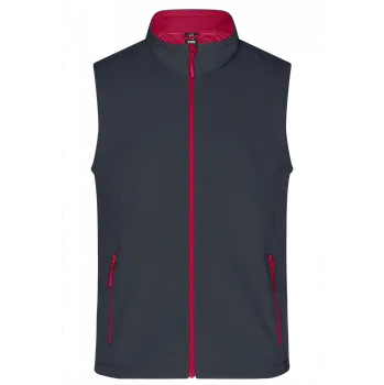 Pánská vesta Pánská softshellová vesta ALTISPORT NoPrint NP/ALM8211NJ IRON GREY/RED M