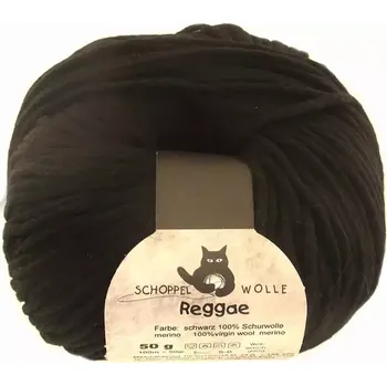 Příze Schoppel Wolle Reggae 880 Schwarz (Příze merino Reggae 880 Schwarz)