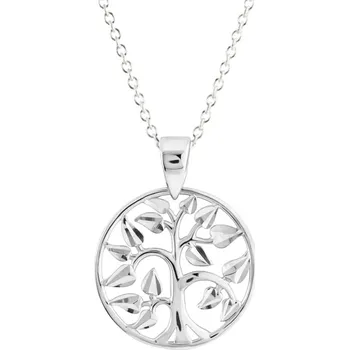 Náhrdelník GEMMAX "" Řetízek s gravírovaným stromem života z bílého zlata – zlatý šperk ryzosti 585/1000 v Dárkovém balení s Certifikátem GUSWN-22161-39271