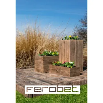 Květináč FEROBET Staré dřevo KVĚTINÁČ II. 90 x 45 x 40 cm