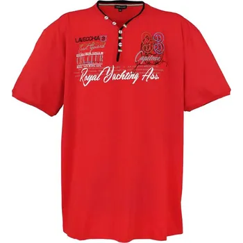 LAVECCHIA tričko pánské 608 nadměrná velikost červená 8XL